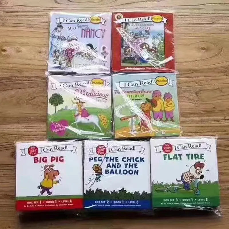 12 Books/Set I Can Read Phonics My Very First Picture Book for Children Kids English Story Picture Books Baby Learning English Good Vibrations