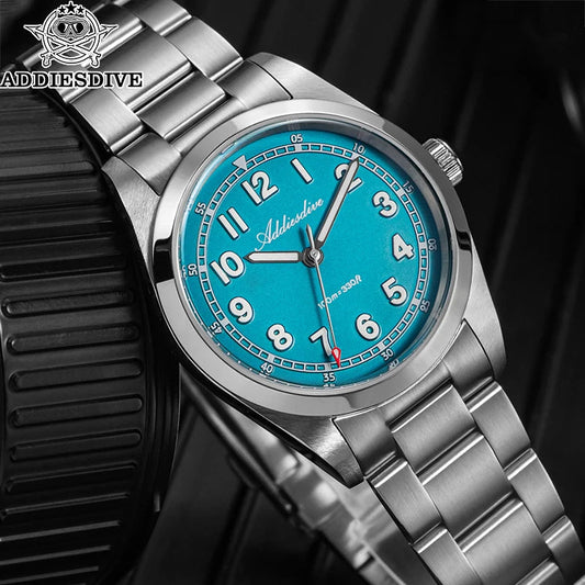 ADDIESDIVE 2025 New Men’s Luxury Quartz Watch AD2521 Ultra-Thin Sapphire Glass BGW9 Luminous 316L Steel Band 100M Waterproof Good Vibrations