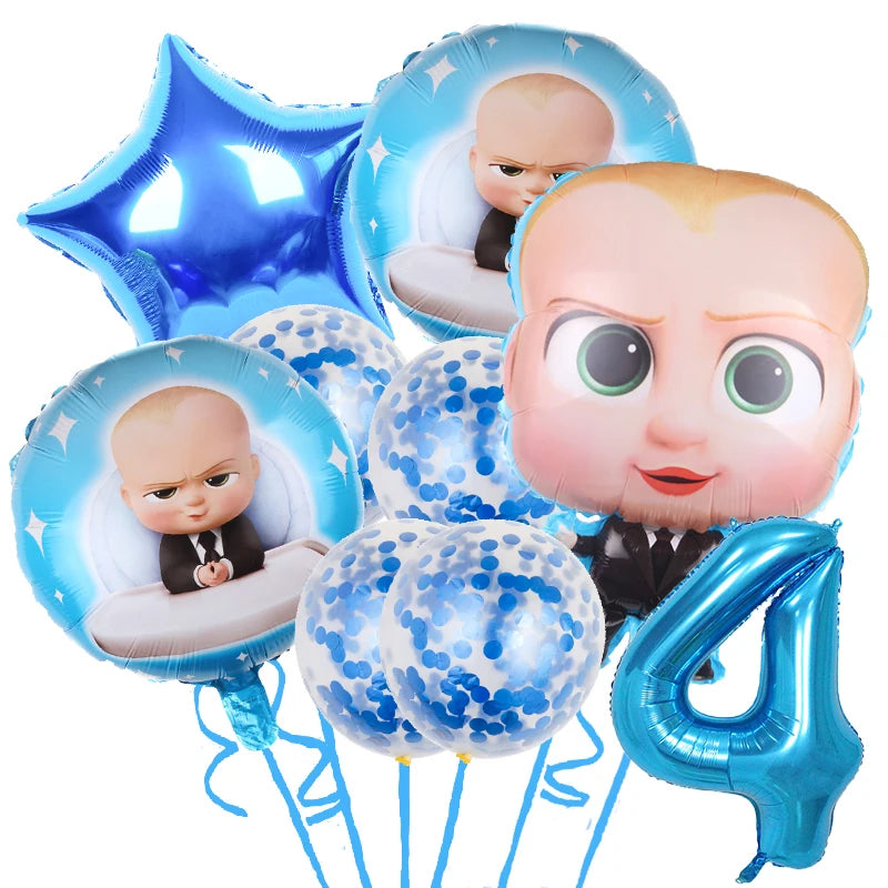 Baby Boy Party Decoration Banner Tableware Supplies Paper Boy DIY Cake Topper Birthday Foil Balloons Kit Accessory Gift Bags Good Vibrations