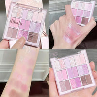 18 Colors Color Blocking Eyeshadow Palette Korean Makeup Summer Ice Cream Color Eyeshadow Pink  Purple Makeup Palette Cosmetics Good Vibrations