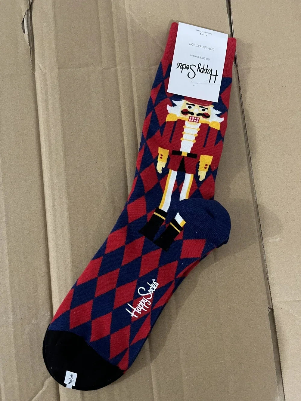 Cotton Happy Socks Men's Classic Crew Sock Shoe Size 10 - 13 Soft Good Vibrations