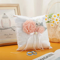 Portable Wedding Flower Basket Home Organizers Ring Pillow Flowerpot With Handle White Romantic Party Decoration Photo Prop Good Vibrations