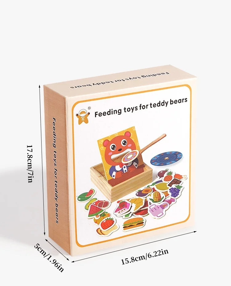 Parent child simulation teddy bear feeding game, early childhood education, baby's fine action, spoon training toy Good Vibrations