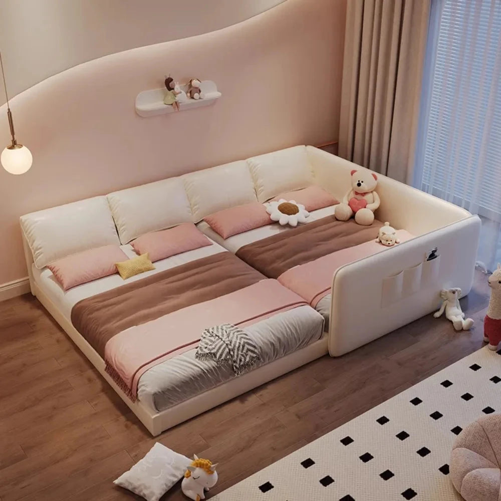 King Size Europian Bed Modern Minimalist Luxury Kids Children Bed Sleeping 180x200 Cama De Lujo Para Dormitorio Home Furniture Good Vibrations