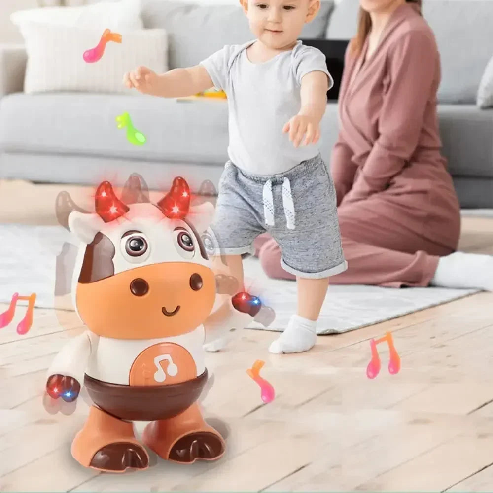 Baby Cow Musical Toys Dancing Walking Baby Cow Toy with Music and LED Lights Dancing Toys Baby 6 to 12 Months 18 Month Toys Good Vibrations