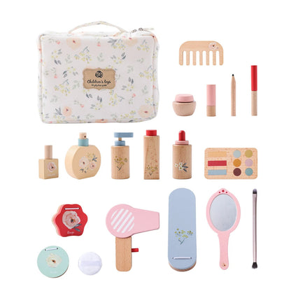 Wooden Baby Toys Simulation Cosmetics Set Pretend Makeup Toys Girls Playing House Game Children Early Education Montessori Toys Good Vibrations