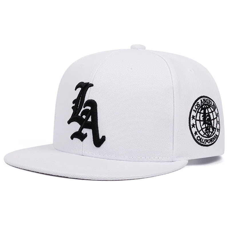 2025 New Los Ange Earth Letter Embroidered Cotton Flat Edge Hat Women Simple Baseball Hat Sunshade Hat Men's Outdoor HipHop Hat Good Vibrations