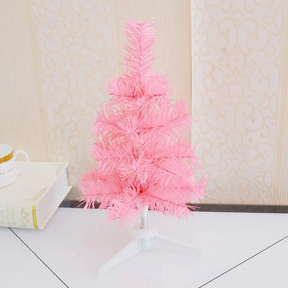 60CM Detachable Christmas Trees Artificial PVC Home Party Garden Decorative Pink Xmas Tree New Year Navidad Decorations Good Vibrations