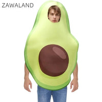 Zawaland Couple Avocado Costume Fruit Food Cosplay Disguise Wear Woman Man Carnival Purim Party Clothes Stage Performance Outfit Good Vibrations