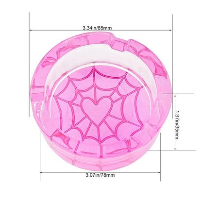 Glass Round Ashtray for Cigarettes, Portable Decorative Modern Ashtray for Home Office Indoor Outdoor Patio Use Good Vibrations Adult Super Store