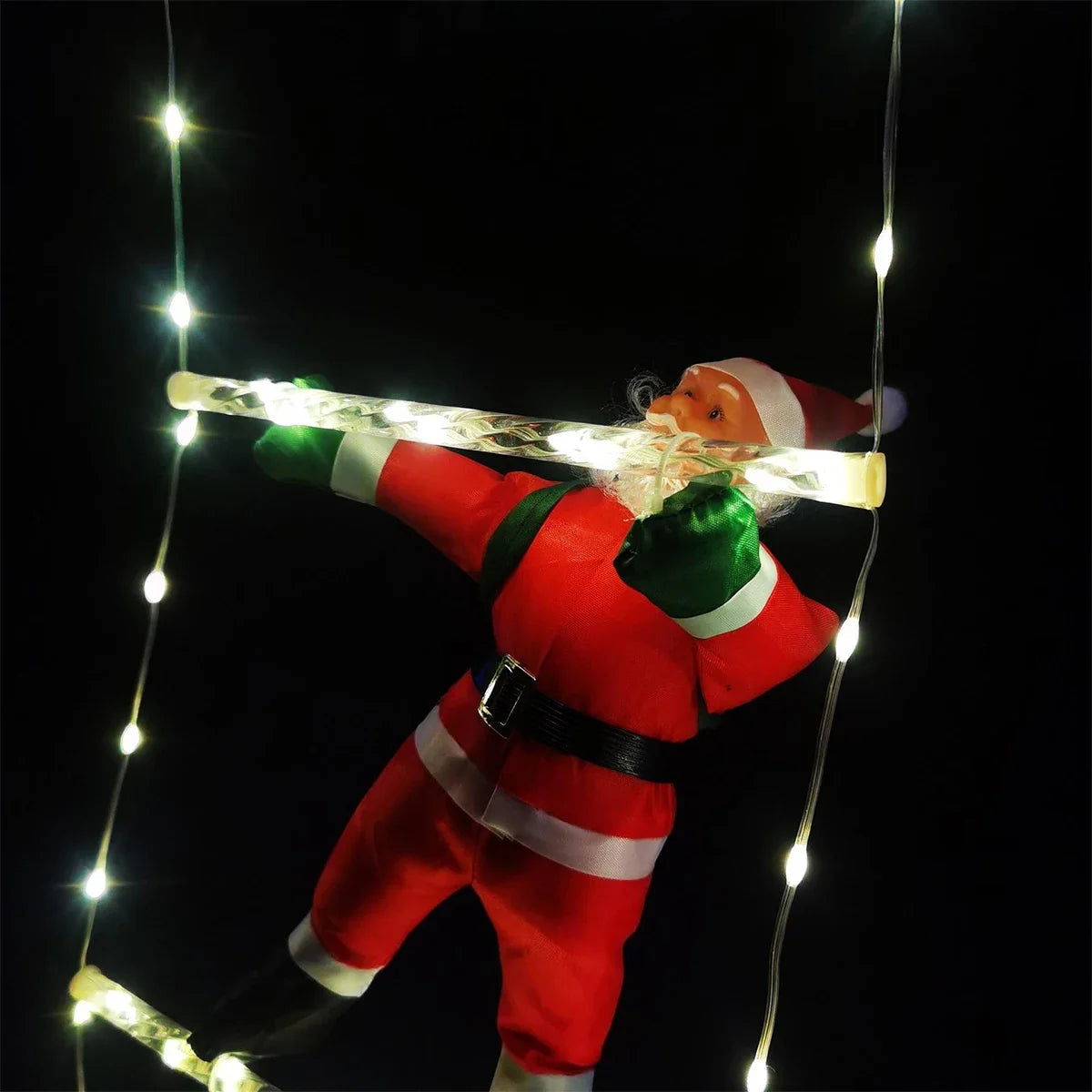 3M Santa Claus Climbing Ladder Outdoor Christmas Decoration Home Garden Cristmas Tree Ornement New Year Gift Xmas Tree Decor Good Vibrations