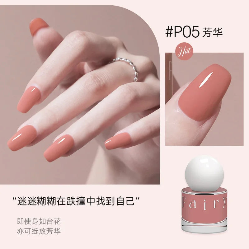 Nail Polish No Bake Quick Dry Lasting Non-peeling Nail Polish No Smell Summer White Light Bulb Nutrition Foot Nails Art Tools Good Vibrations