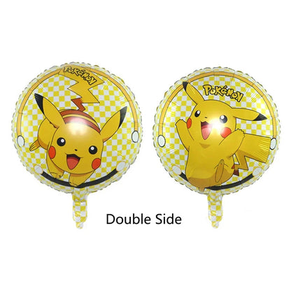 Pokemon Birthday Party Supplies Pikachu Decoration Banner Balloons Tableware Set Plates Napkins Baby Shower Children's Toy Gifts Good Vibrations