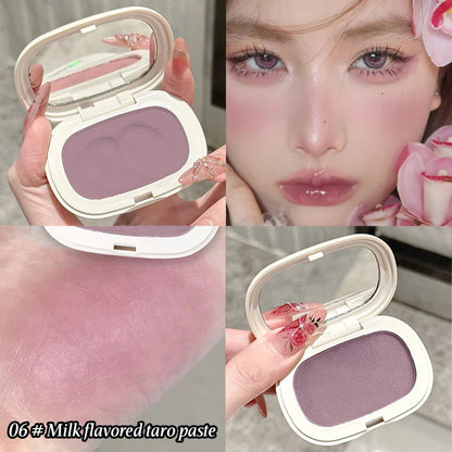 Single Color Blush Silky Texture High Color Rendering No Powder Feeling Low Saturation Long-lasting Natural Matte Blush Cream Good Vibrations
