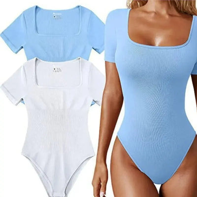 Women Slimming Square Neck Full Body Shaper Bodysuits Waist Trainer Butt Lifter Panties Tummy Control Lingerie Yoga Shapewear