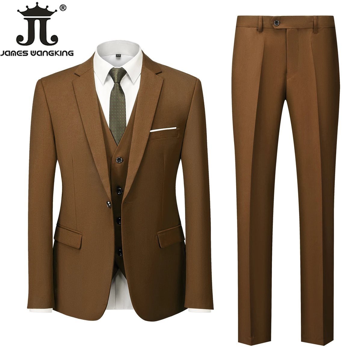 18 Color M-6XL ( Jacket + Vest + Pants ) Boutique Solid Color Men's Official Business Suit Bride's Wedding Dress Party Male Suit Good Vibrations