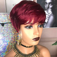 Short Hair Wigs, Pixie Cuts Wigs, Short Straight Black Ladies Wigs Synthetic Short Wigs For Black Women African American Women Good Vibrations