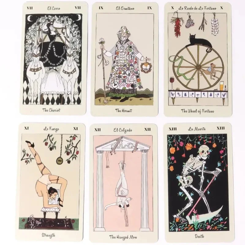 Tarot De Carlotydes Cards Poker Size Divination Fortune Telling Tarot Cards Deck Friend Party Entertainment Board Game Good Vibrations