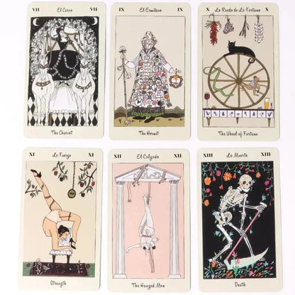 Tarot De Carlotydes Cards Poker Size Divination Fortune Telling Tarot Cards Deck Friend Party Entertainment Board Game Good Vibrations