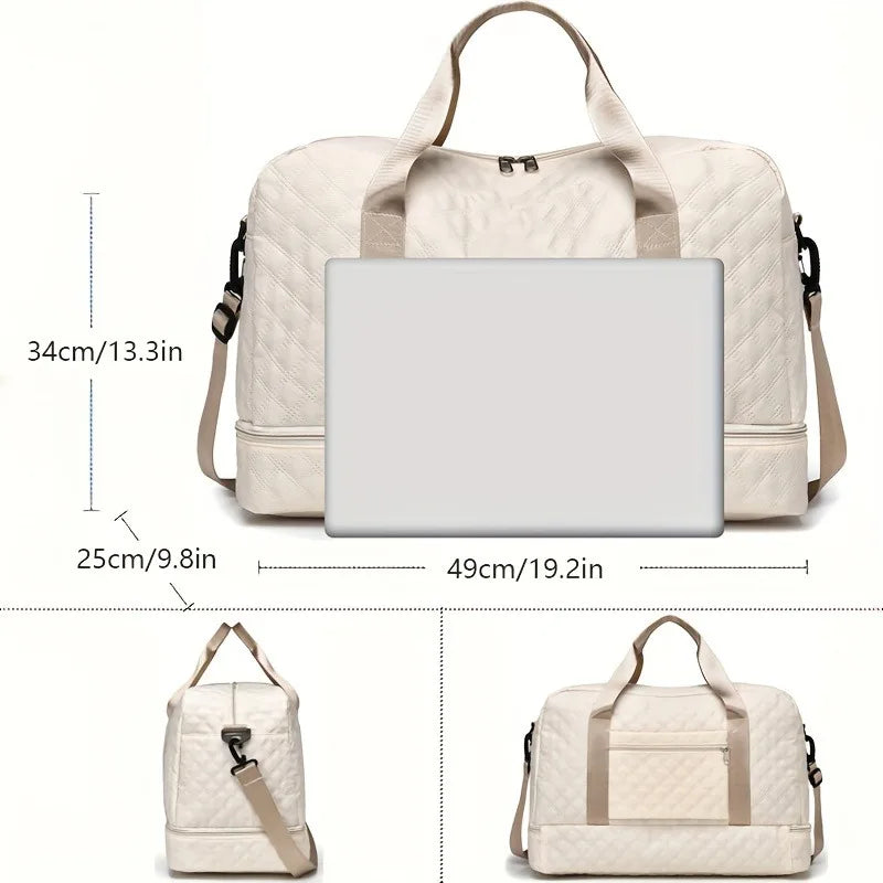 Lightweight Luggage Bag, Large Capacity Travel Duffle Bag Gym Tote Bags, Shoulder Weekender Overnight Bag Good Vibrations Adult Super Store