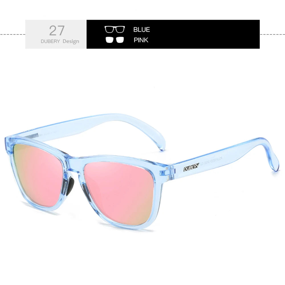 DUBERY Full Rim Polarized Sunglasses For Men And Women 28 Colors Model 550 Good Vibrations