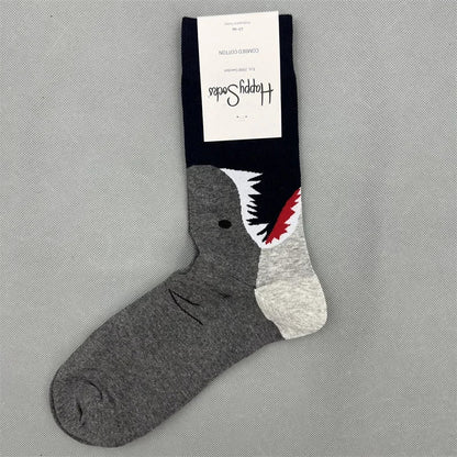 Cotton Happy Socks Men's Classic Crew Sock Shoe Size 10 - 13 Soft Good Vibrations