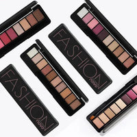 Fashion Eye Makeup Palette Natural Make Up Light 10 Color Nude Eye Shadow Shimmer Matte Eyeshadow Cosmetics Set with Brush Good Vibrations
