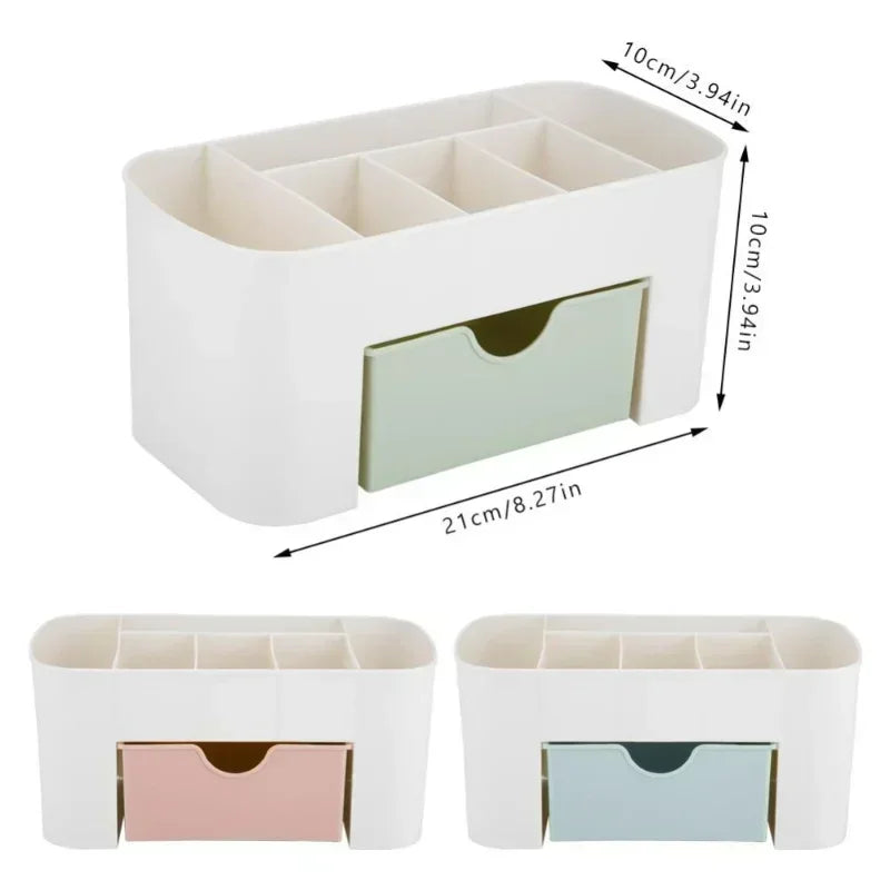 Double Layer Plastic Makeup Organizers Storage Box Cosmetic Drawers Jewelry Display Box Desktop Make Up Container Boxe Organizer Good Vibrations