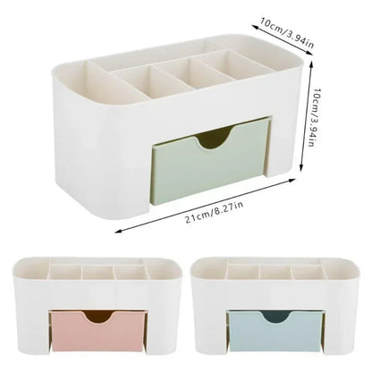 Double Layer Plastic Makeup Organizers Storage Box Cosmetic Drawers Jewelry Display Box Desktop Make Up Container Boxe Organizer Good Vibrations