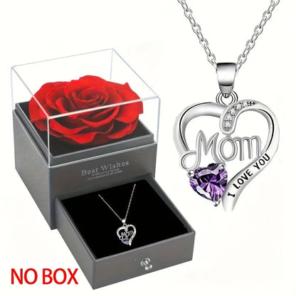 Elegant Style Heart shaped Pendant Necklace Hollow Design Mother's Day Gift Party Suitable for Best Friends Without Box Good Vibrations