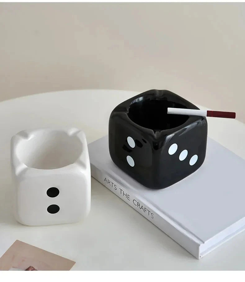 Dice Ashtray Modern Home Living Room Decoration Office Meeting Room Desktop Ornament Smoking Accessories Ash Tray Gift Good Vibrations Adult Super Store