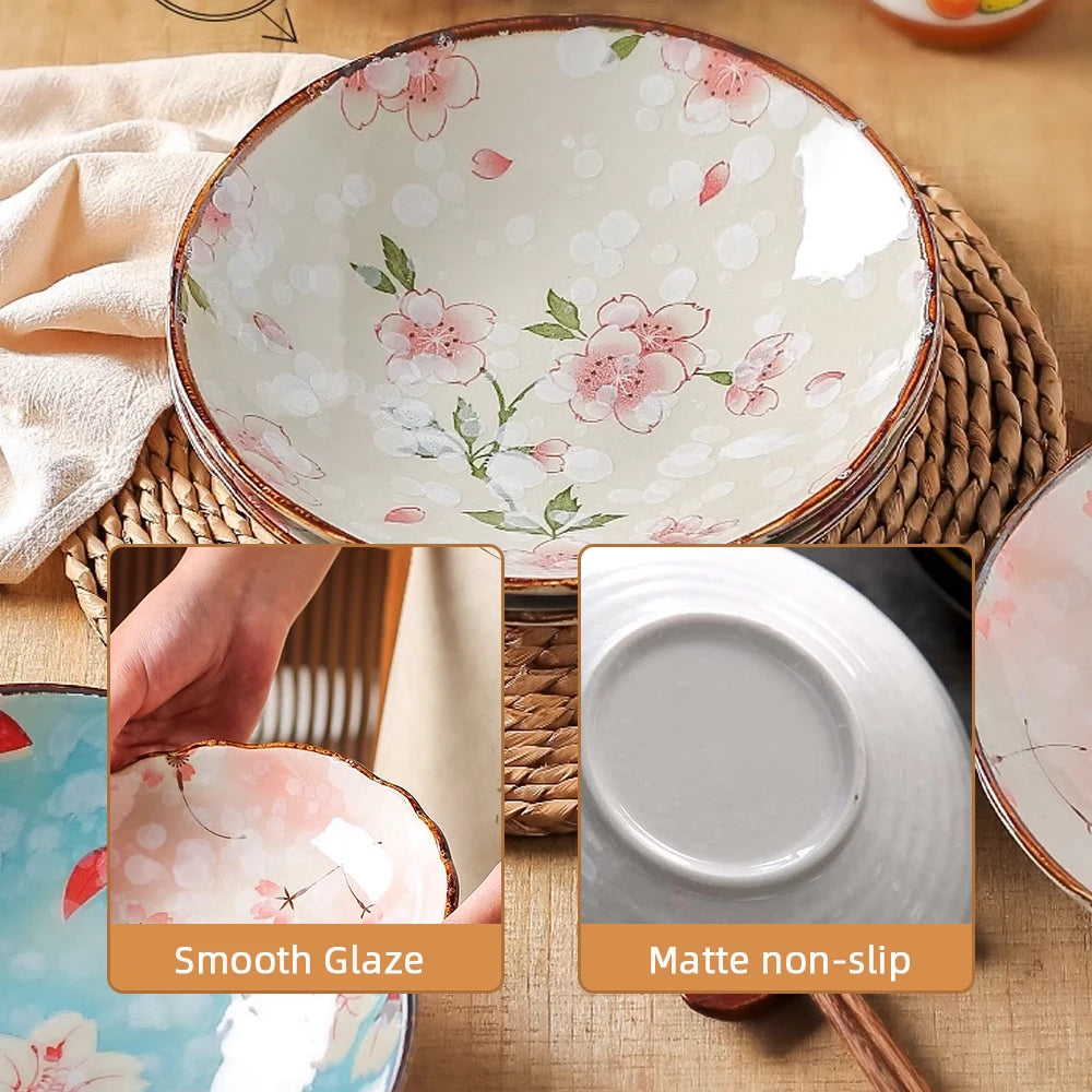 Ceramic Plates, Japanese Ddishes, Home Tableware, Creative Round Dishes, Dinner Plates, High-quality Deep Plates Good Vibrations