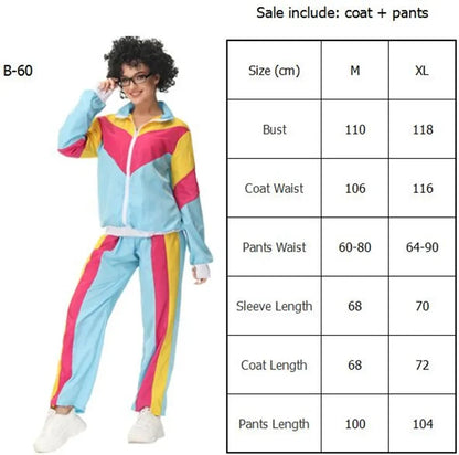 Couples Hippie Costumes for Women Male Vintage 70s 80s Rock Disco Cosplay Outfits Carnival Halloween Party Fantasia Dress Up Good Vibrations