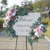 Romantic White Artificial Wedding Flowers Artificial Arch Flowers Artificial Wedding Arch Flowers Kit Wedding Welcome Sign Decor Good Vibrations
