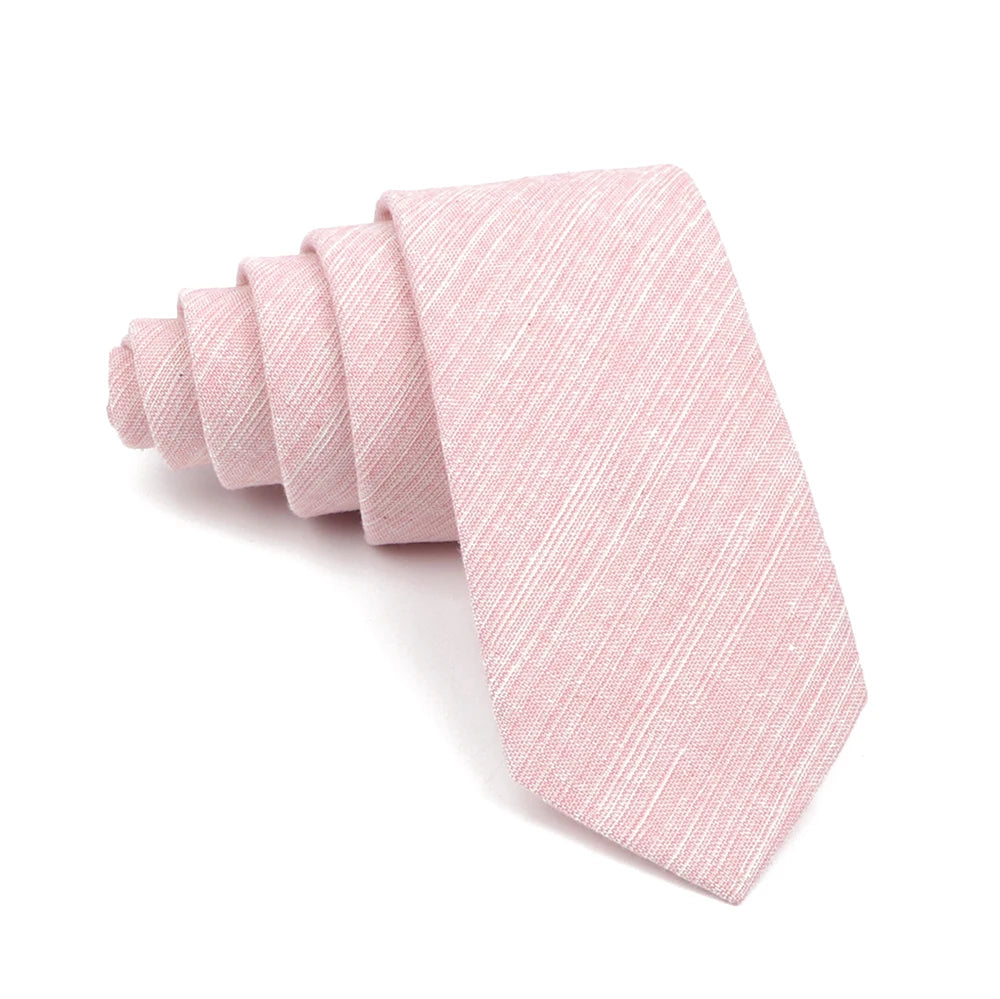 Wed Cotton Tie Solid Color Necktie For Man Woman Blue Pink Yellow Skinny Slim Ties Fashion Wedding Party Gifts Men Accessories Good Vibrations