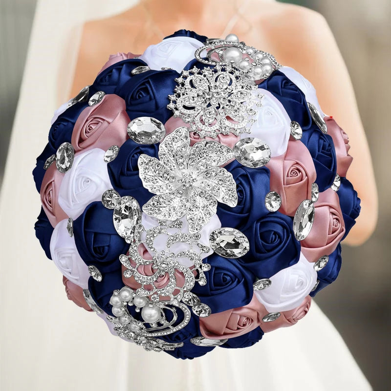 Green Crystal Wedding Bouquet Red Brooch bouquet wedding Wedding flowers Bridal Bouquets Good Vibrations