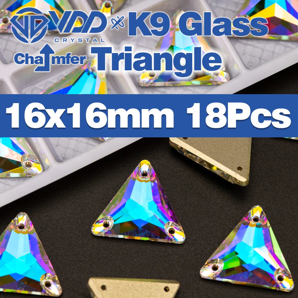 VDD Chamfer AAAAA Top Quality K9 Glass Sew On Rhinestones Sewing Crystal AB Flatback Stone For Clothes Accessories Wedding Dress Good Vibrations
