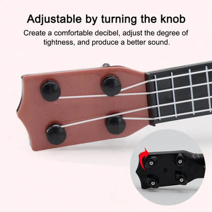 Toys Musical Instrument Entertainment Toys 4 Strings Classical Ukulele Small Guitar Toy Educational Toy Musical Instrument Toy Good Vibrations