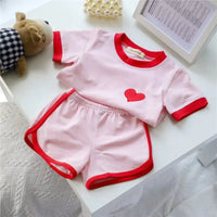 Girls Clothing Suit Children Short-Sleeved Shirt Shorts 2Pcs Sets Baby  Fashion Summer Star Outfits 2 4 6 7 14T Good Vibrations