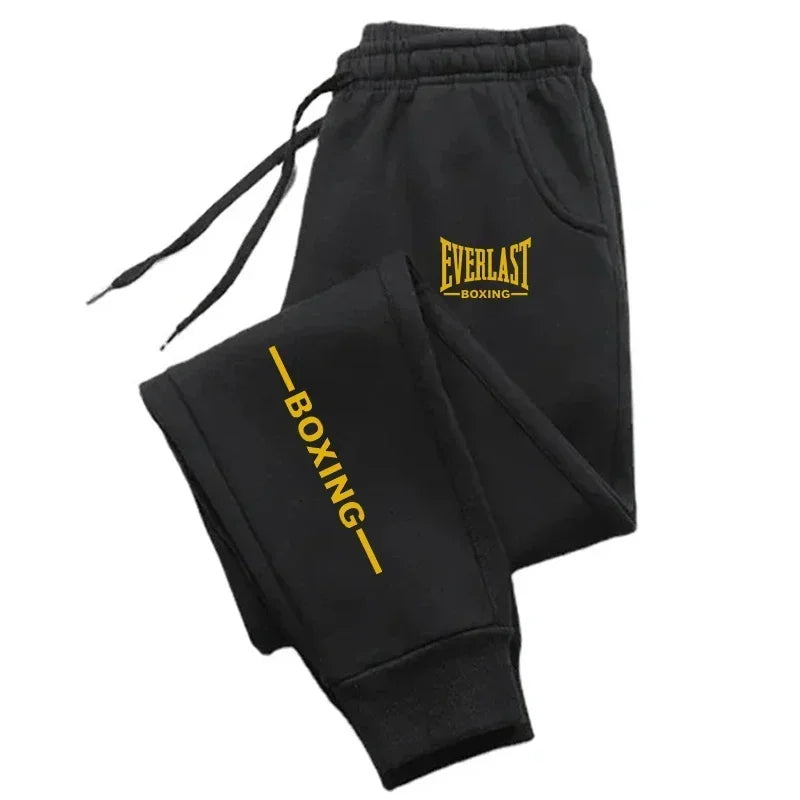 2025 Autumn EVERLAST Printed Jogging Pants Men's Tracksuit Pants for Men Sweatpants Jogger Men Brushed Gym Women Winter Trousers Good Vibrations