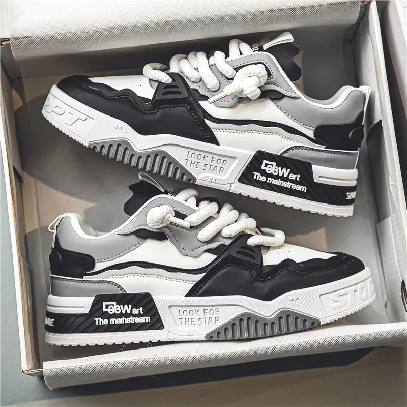 Male Sneakers Shoes For Man Men Shoes Breathable Lightweight Street Fashion Durable Walking Sneaker For Teens Good Vibrations