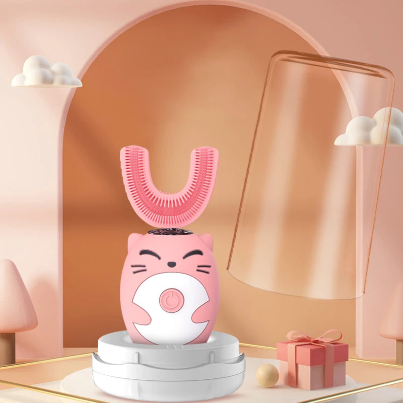 Sonic Electric Toothbrush Kids U-shaped Smart 360 Degrees Ultrasonic Tooth Brush Teeth Whitening For Children IPX7 Waterproof Good Vibrations