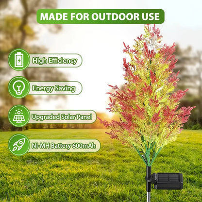 2025 Hot Outdoor Decoration Christmas Tree Light Solar Charging Simulation Pine Tree 20 LED Lawn Light Garden Decoration Light Good Vibrations