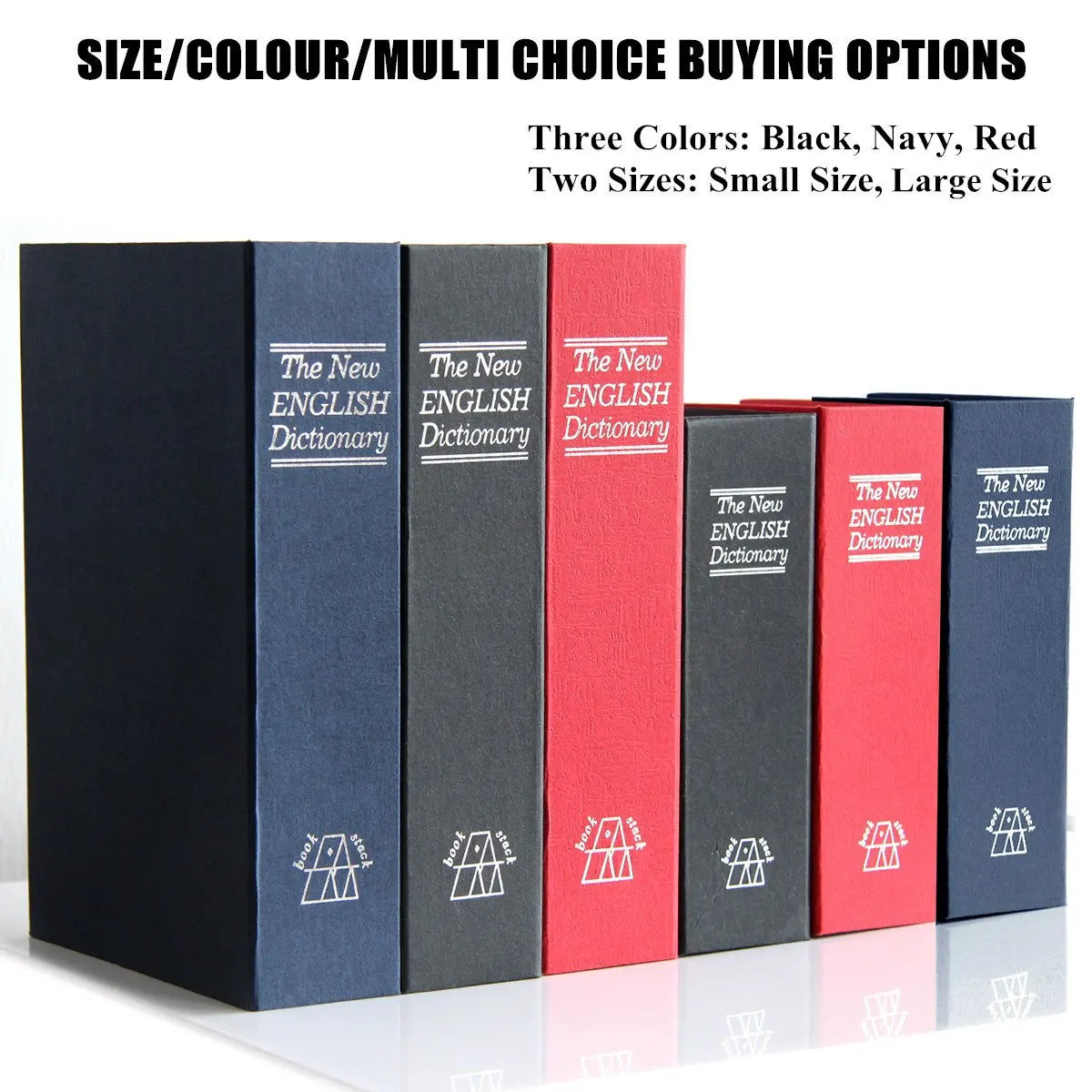 Book Safe with Combination Lock Dictionary Diversion Metal Lock Box for Home Office Code Lock for Money Dictionary Safe Box Good Vibrations Adult Super Store