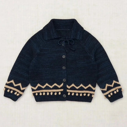 Knitted Sweater MF Brand 2025 New Winter Kids Sweaters for Girls Cute Knit Cardigan Baby Sets Children Cotton Outwear Clothing Good Vibrations