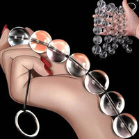 5 Sizes Glass Anal Beads Vaginal Balls Butt Plug Toy BDSM Massager Beads Inserted Plug Erotic Anal Bead Viabrator Accessories GOOD Vibrations