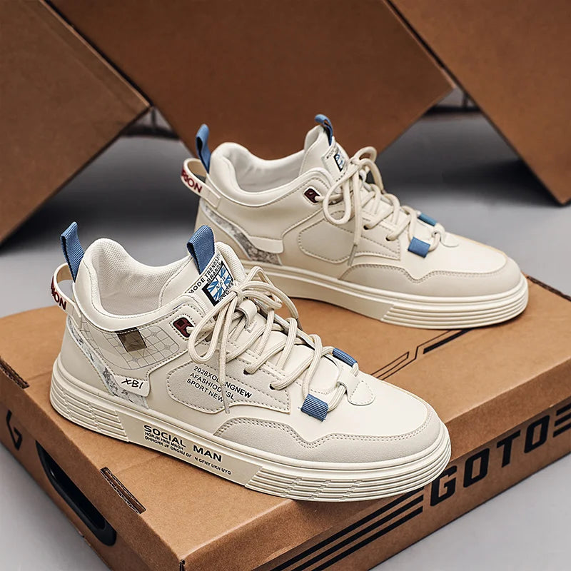 Fashion Trend Running Sneakers for Men Comfort Hard-wearing Athletic Shoes Outdoor Lace-up Tenis Masculino Summer Breathable Good Vibrations