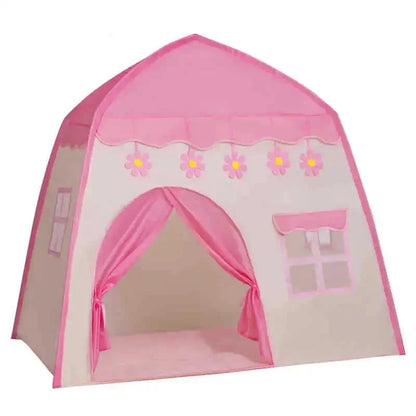 Children Flower Princess Castle Play Tent Foldable Indoor Outdoor Toy House Gift for Girls Boys Birthday Party Playtime Fun Good Vibrations