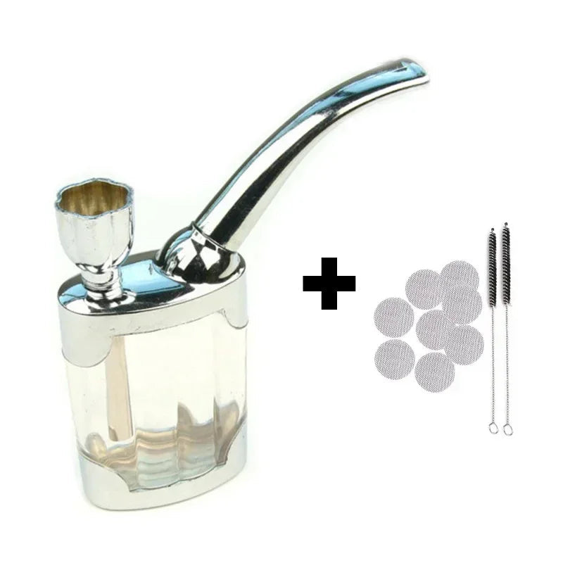 Complete set Cleanable Acrylic Smoking Pipe Fashion Microfilter Tobacco Pipe Circulation Reduce Tar Smoke filter Cigarette Tool Good Vibrations