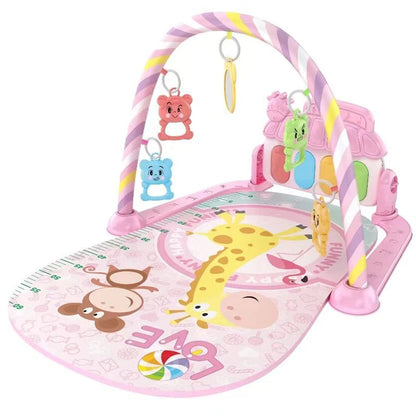 Baby fitness stand toy, newborn baby music, pedal piano, crawling mat, baby toy Good Vibrations
